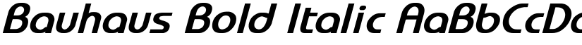 Bauhaus Bold Italic font