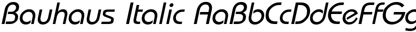 Bauhaus Italic font