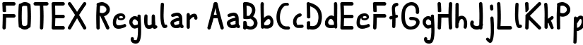 FOTEX Regular font