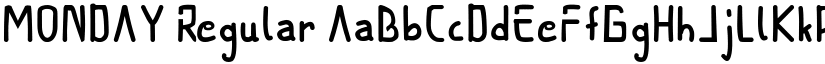 MONDAY Regular font
