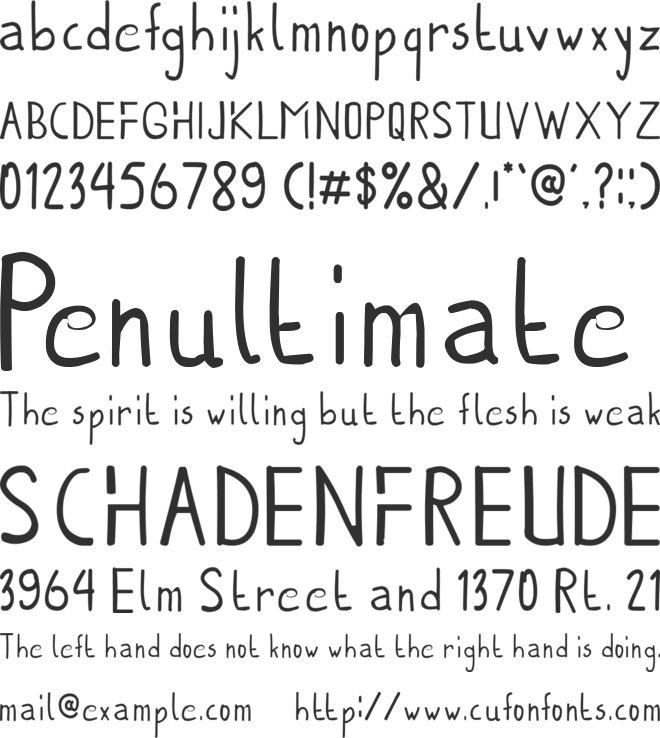 MONTED font preview