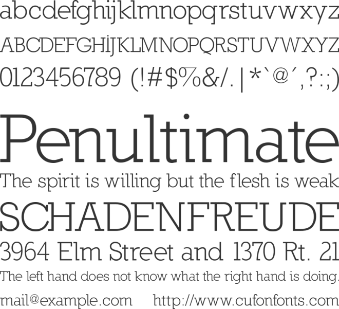 Nilland font preview