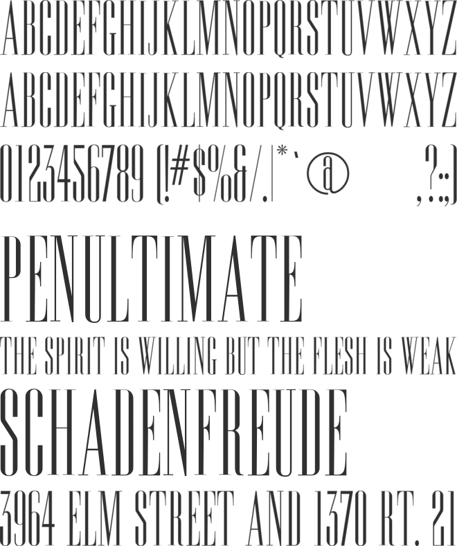 Edition font preview