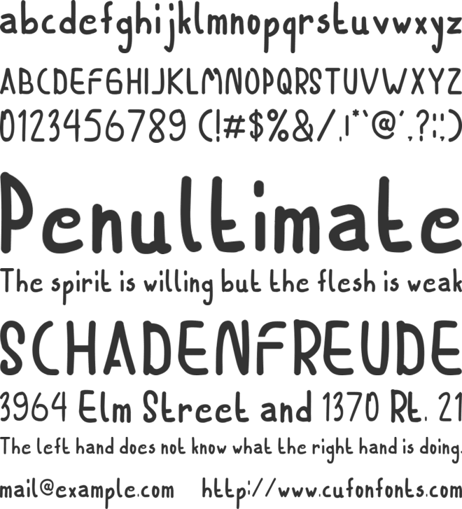 REFILL font preview