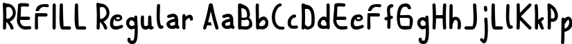 REFILL Regular font