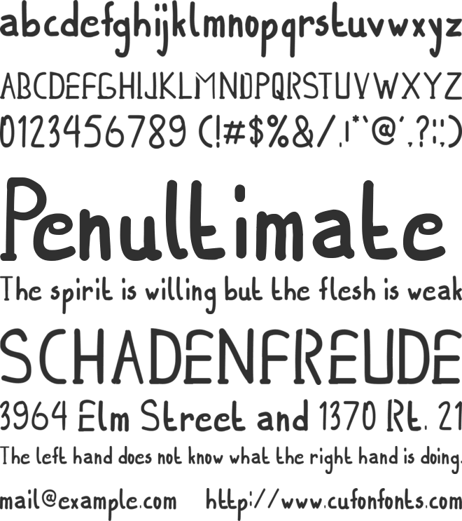 REDEN font preview