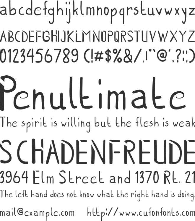 REATED font preview