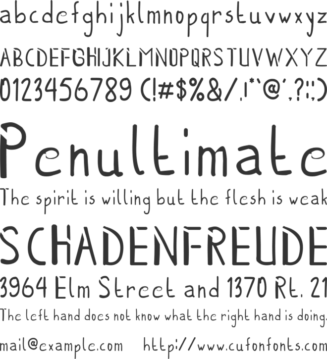 REATED font preview