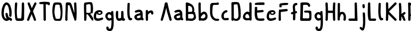 QUXTON Regular font