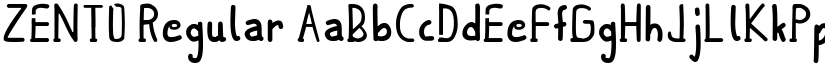 ZENTO Regular font
