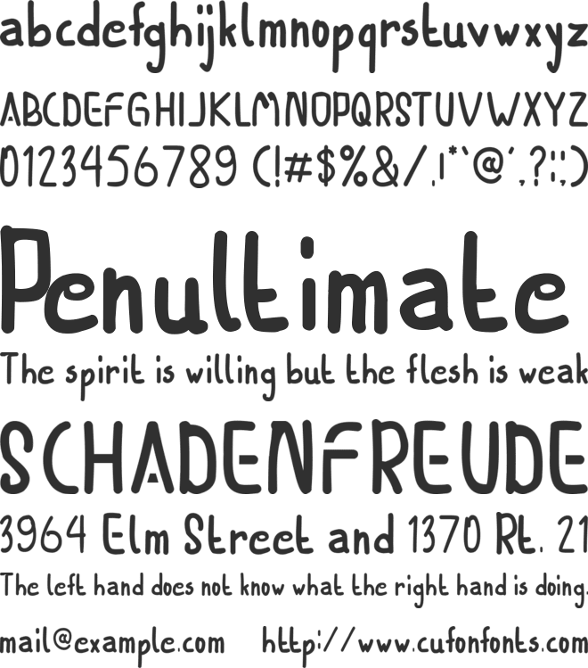PEDATION font preview