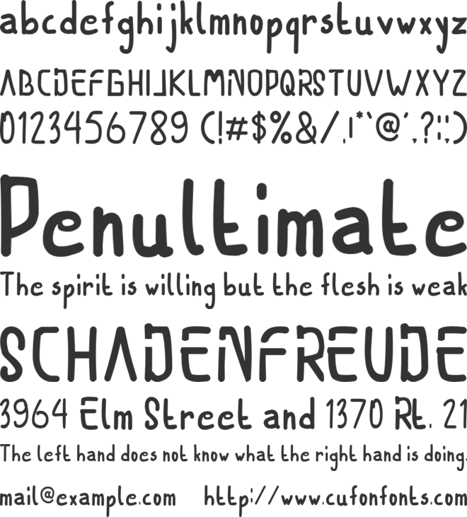 GEFER font preview