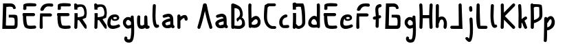 GEFER Regular font