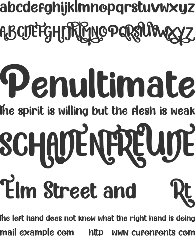 Mistaltoe demo font preview