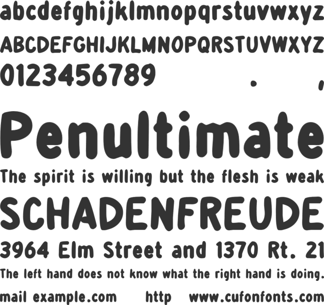 detourDork font preview