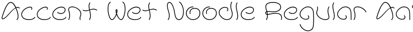 Accent Wet Noodle Regular font