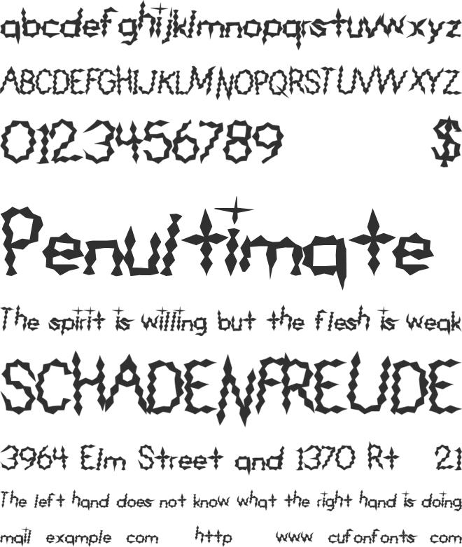 LuckyDiamonds font preview