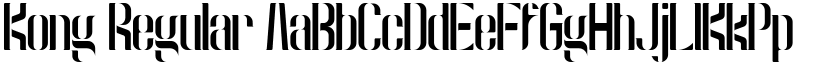 Kong Regular font