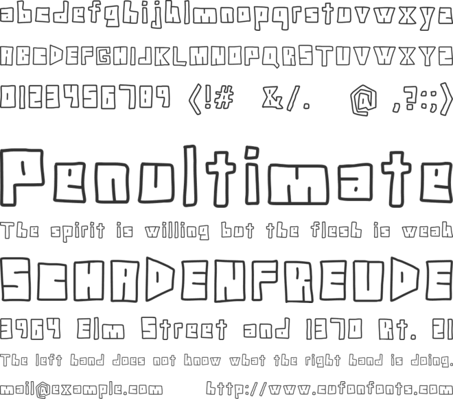 Doodle Digit font preview