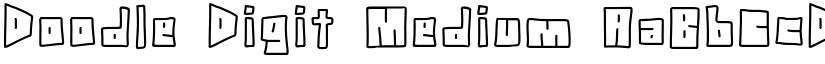 Doodle Digit Medium font