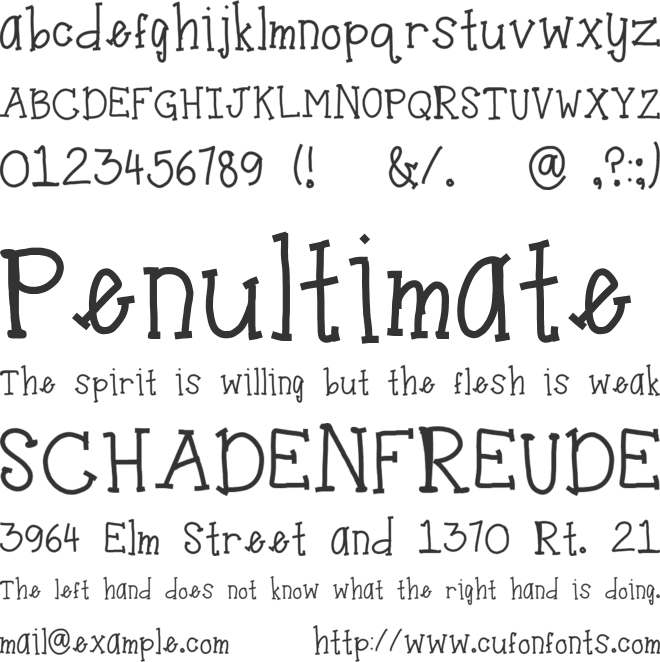 dirtywastebuckets font preview