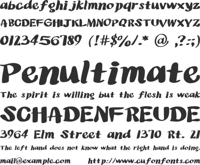 pancakeslims font preview