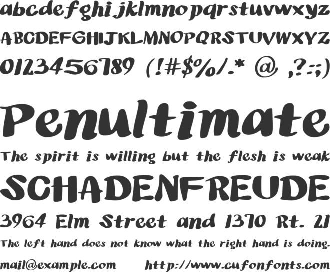 pancakeslims font preview