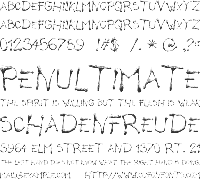 Calliope fun font preview