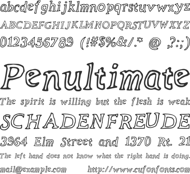 The_Neverlanders font preview