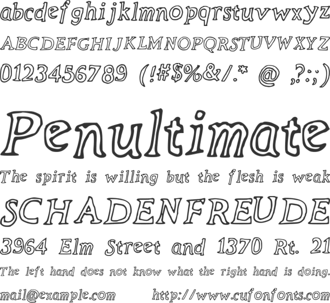 The_Neverlanders font preview
