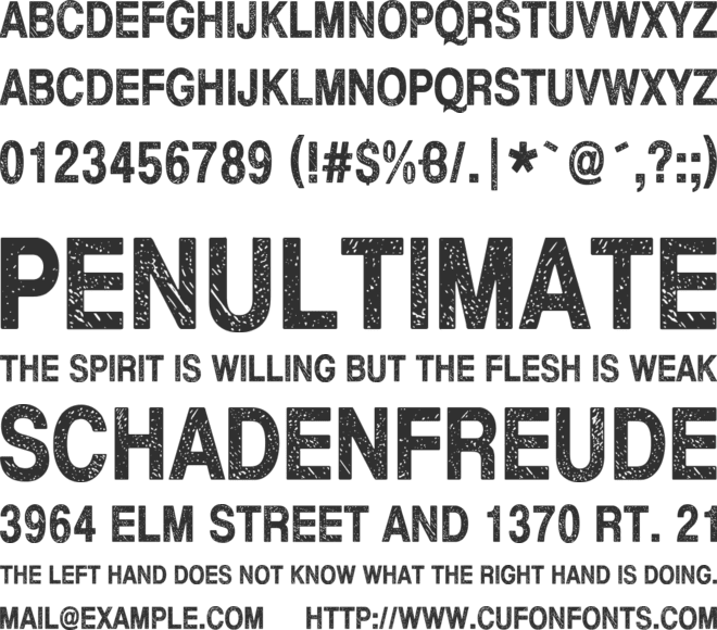 This side up font preview