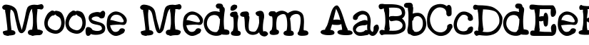 Moose Medium font