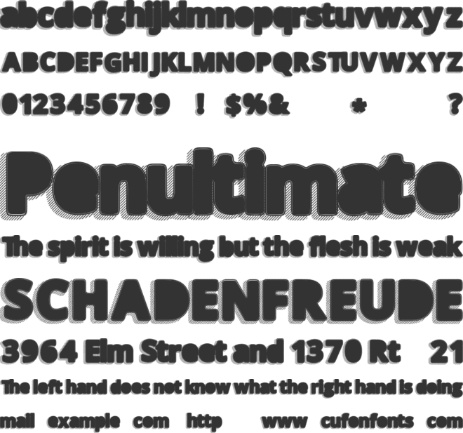 TakenBlack font preview