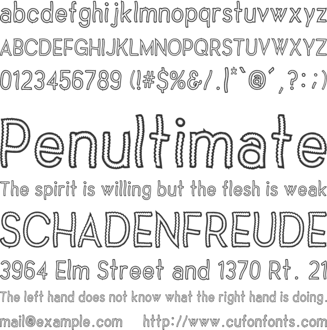 Vanilla Candy font preview