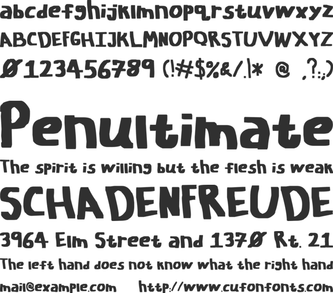 Fat Chicken font preview