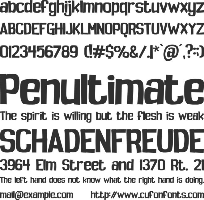 Spoopy font preview