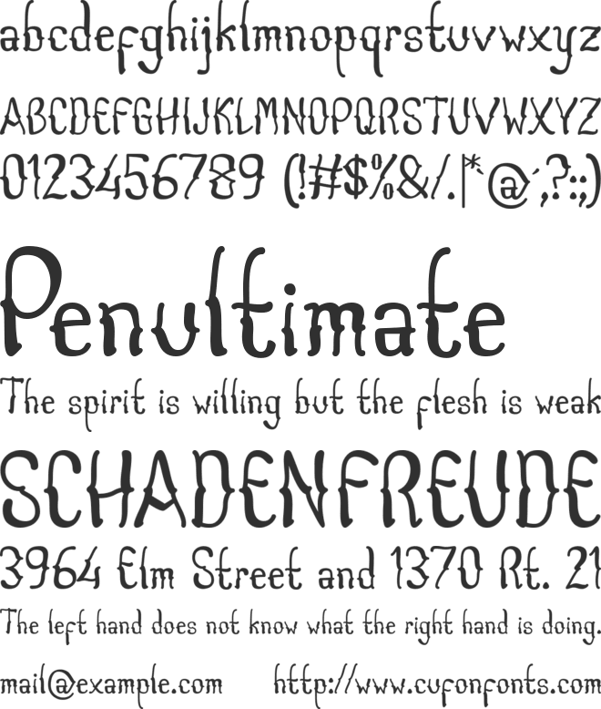 Caboge font preview