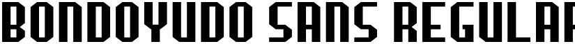 Bondoyudo Sans Regular font