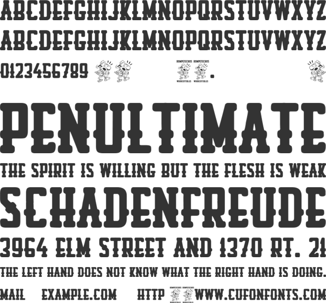 Rompetechos font preview