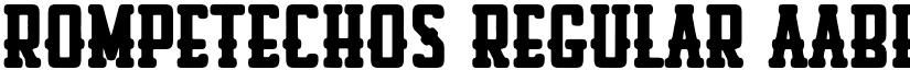Rompetechos Regular font