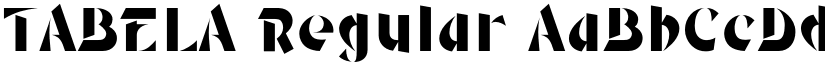 TABELA Regular font