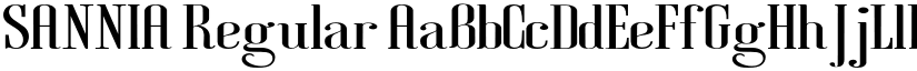 SANNIA Regular font