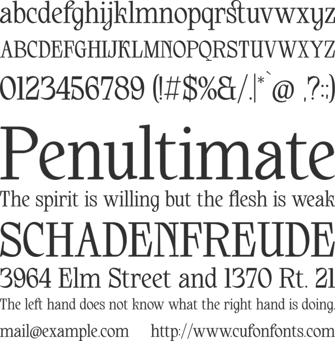 Stockers font preview