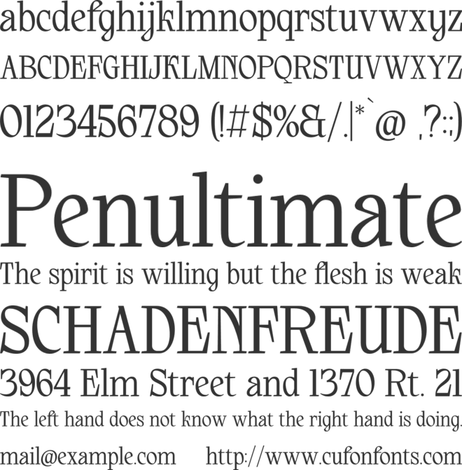 Stockers font preview