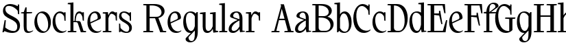 Stockers Regular font