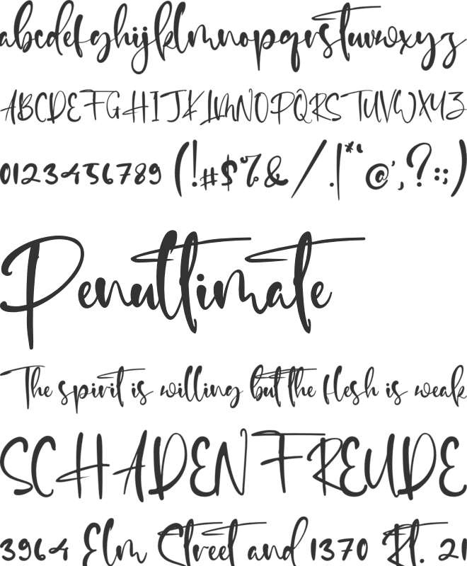 Sweetchild font preview
