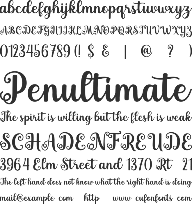 Simply Blessed font preview