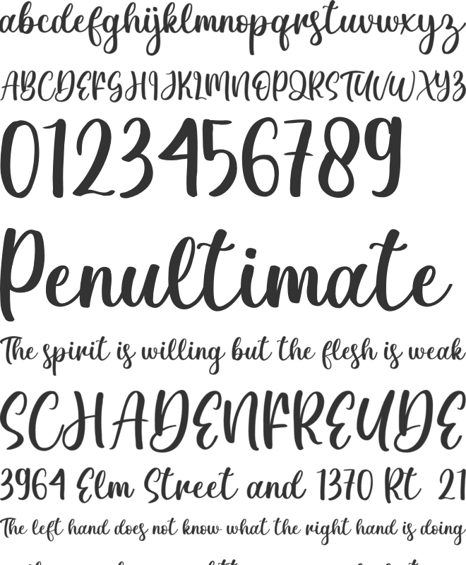 Lovely Jasmine font preview