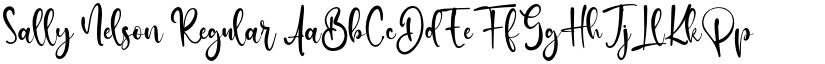 Sally Nelson Regular font