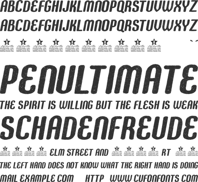 FOUNDER PERSONAL USE font preview